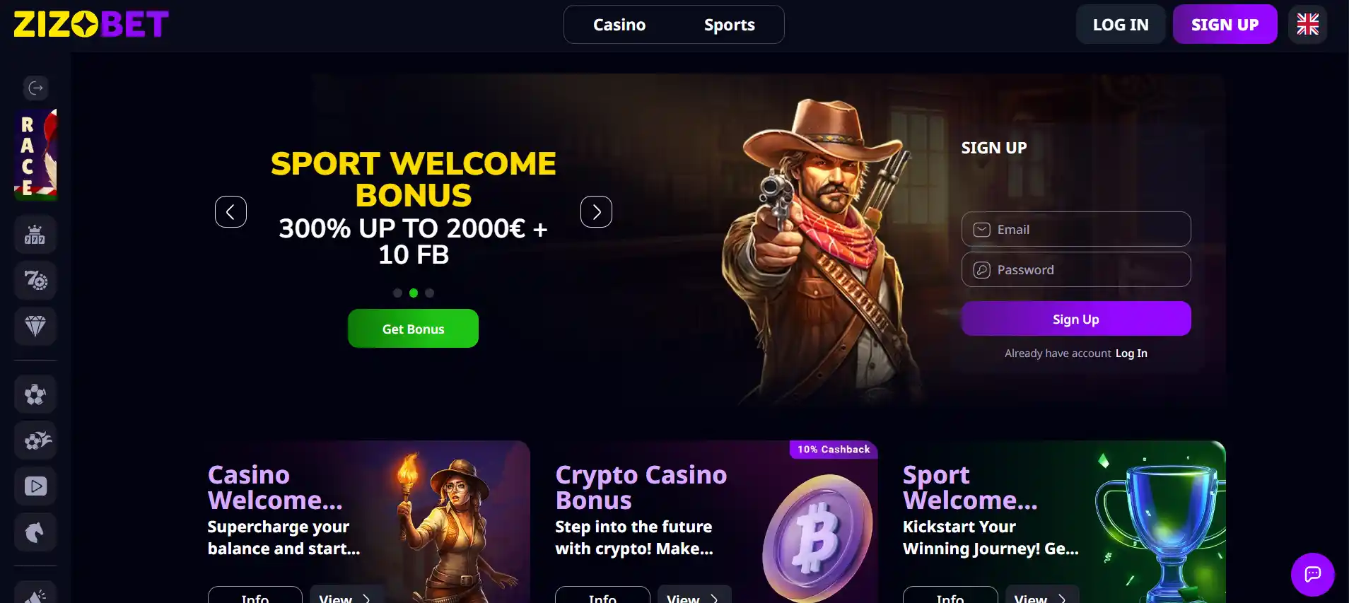 ZizoBet — A look inside the casino
